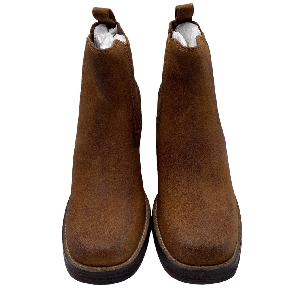 Diba Women's Boot Ser Eeta Brown Suede Leather Chunky Heel Ankle Boho Winter - Picture 3 of 9